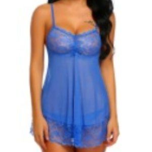 Sexy Mini Chemise Mesh Wedding Nightie